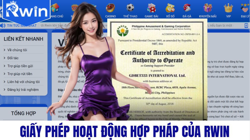 Giấy phép hoạt động hợp pháp của BL555-01