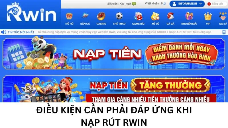 Điều kiện cần phải đáp ứng khi nạp rút Bl555